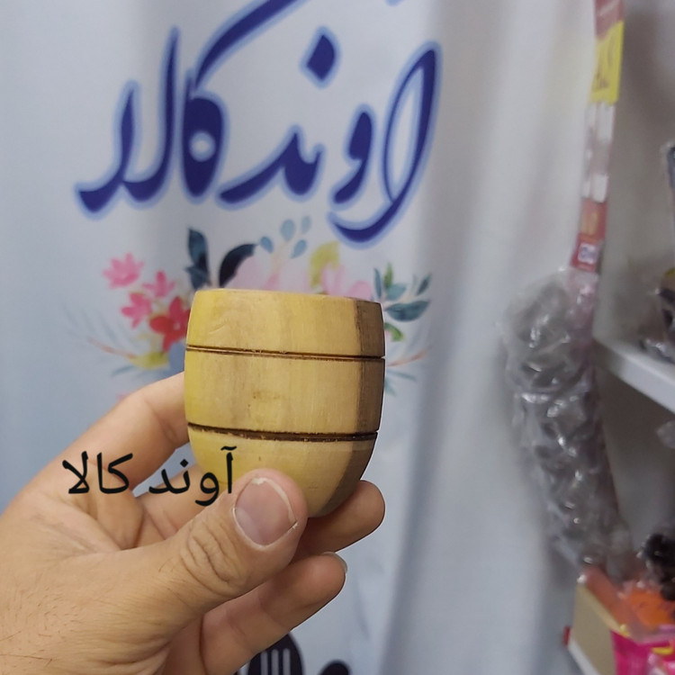 شات قهوه چوبی طرح بشکه بزرگ(شات قهوه نیم لیوان چوب جنگلی)