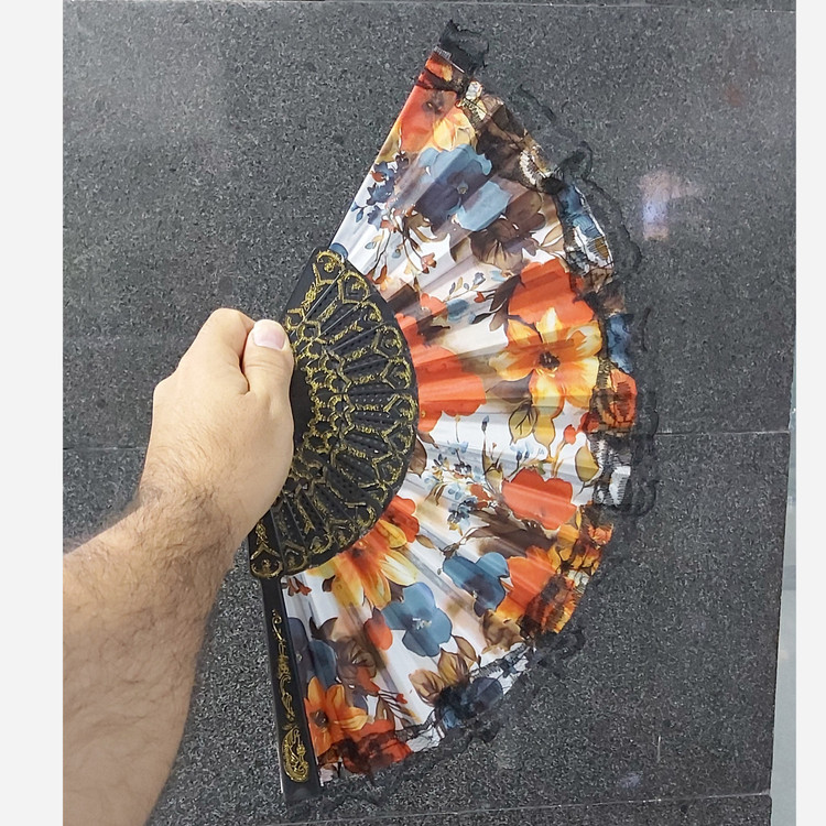 بادبزن مشکی زنانه (بادبزن دستی)