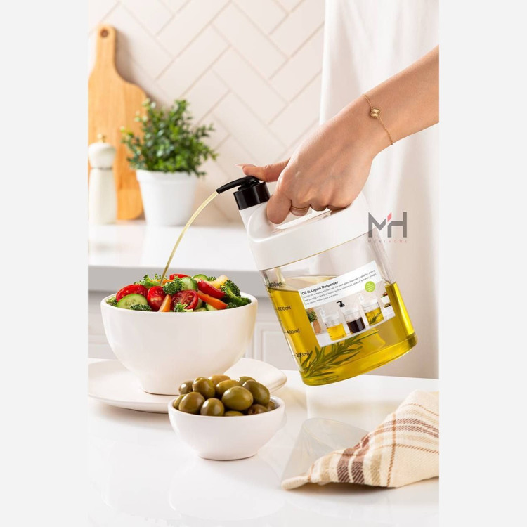 ظرف روغن ریز پمپی 1 لیتر مناسب انواع روغن زیتون روغن کنجد سرکه و مایعات .بطری روغن.
