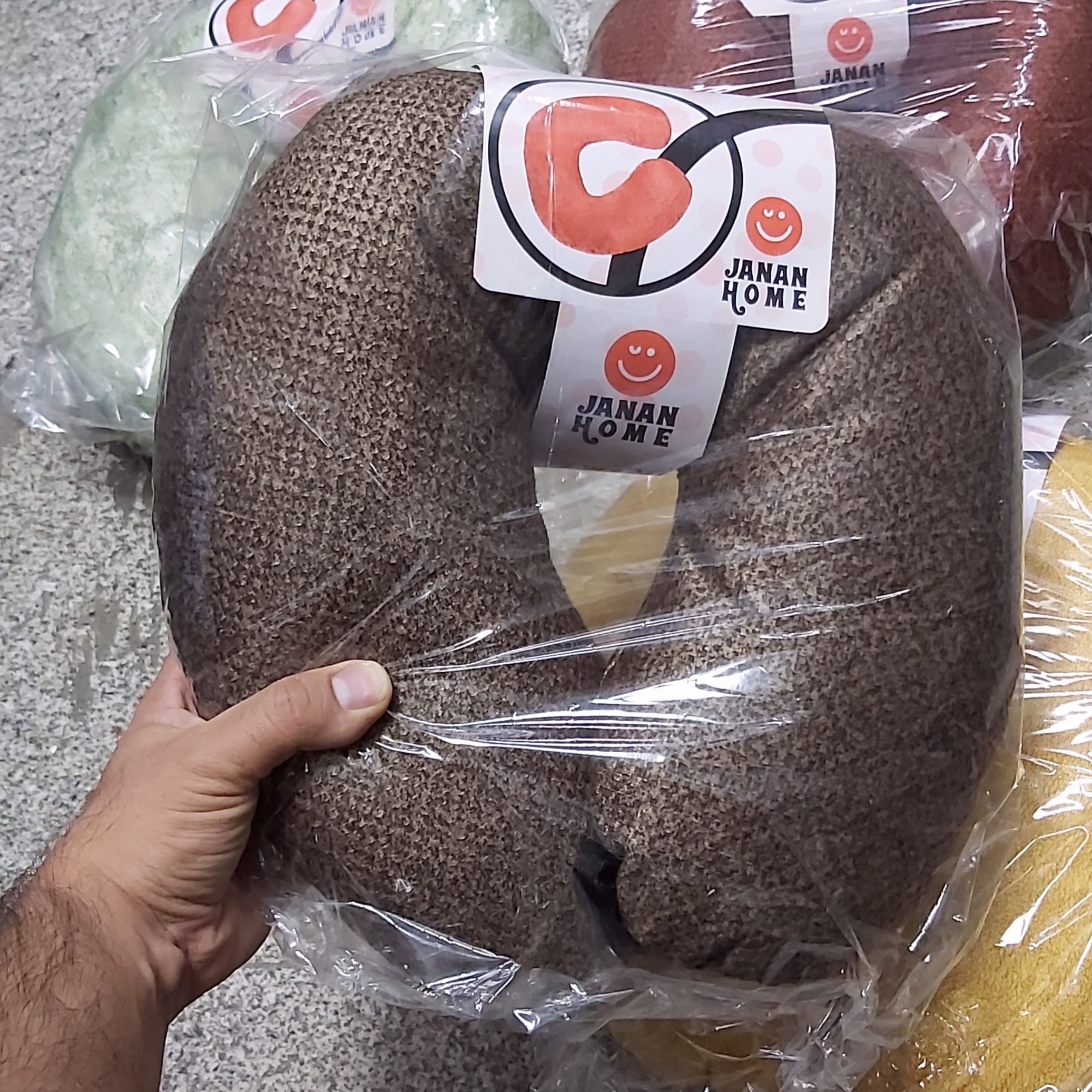 پشت گردنی پارچه ای توپُر طبی صندلی خودرو و اداری(پشتی گردنی خودرو)بالش دورگردنی Uپشتی مسافرتی