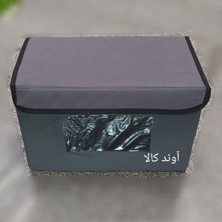 باکس همه کاره درب دار جلو تلقی دیواره مقوایی(نظم دهنده کمد و لباس) باکس چند منظوره ابعاد نوشته شده