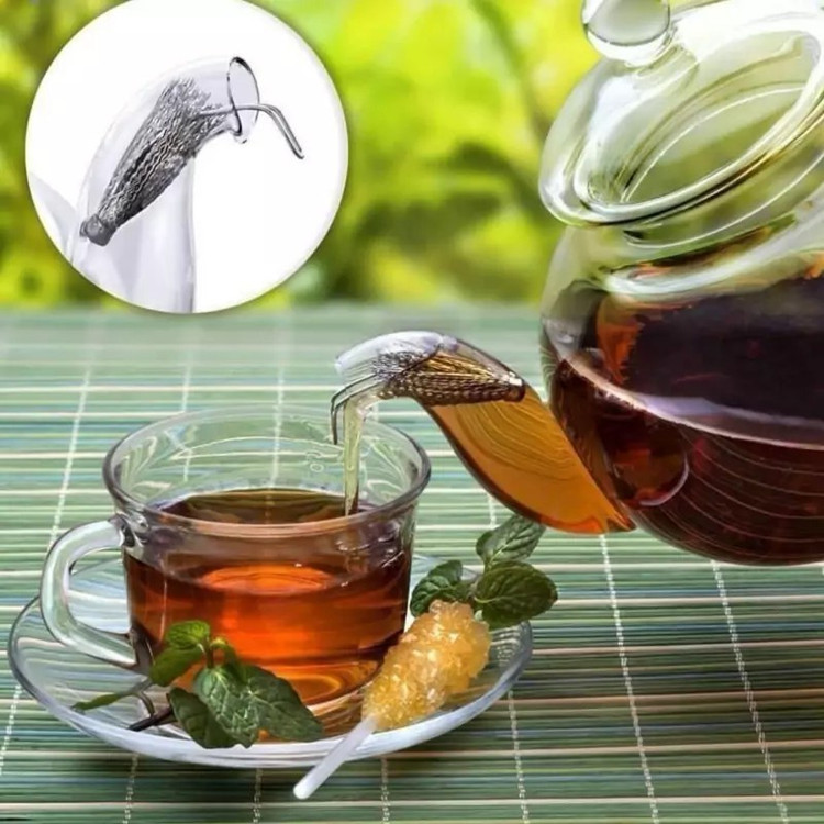 صافی چای چتری صافی چای لوله قوری مدل چتر صافی استیل تفاله گیر صافی دمنوش چای صاف کن (صافی چای)تفاله گیر چتری 1 عددی