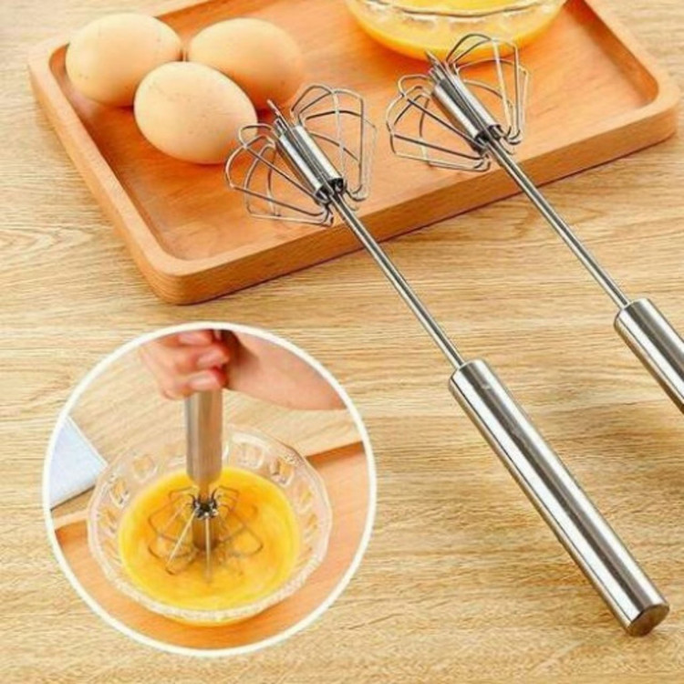 همزن دستی فنری چرخشی استیل بدون برق و باتری