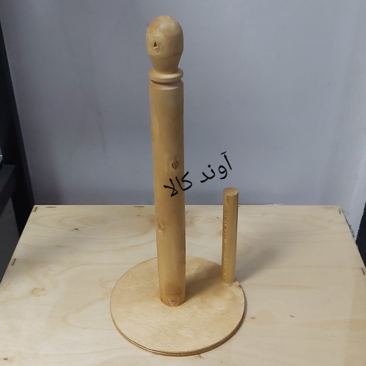 پایه دستمال رولی چوبی(بدون دستمال)مدل ایستاده یا رومیزی