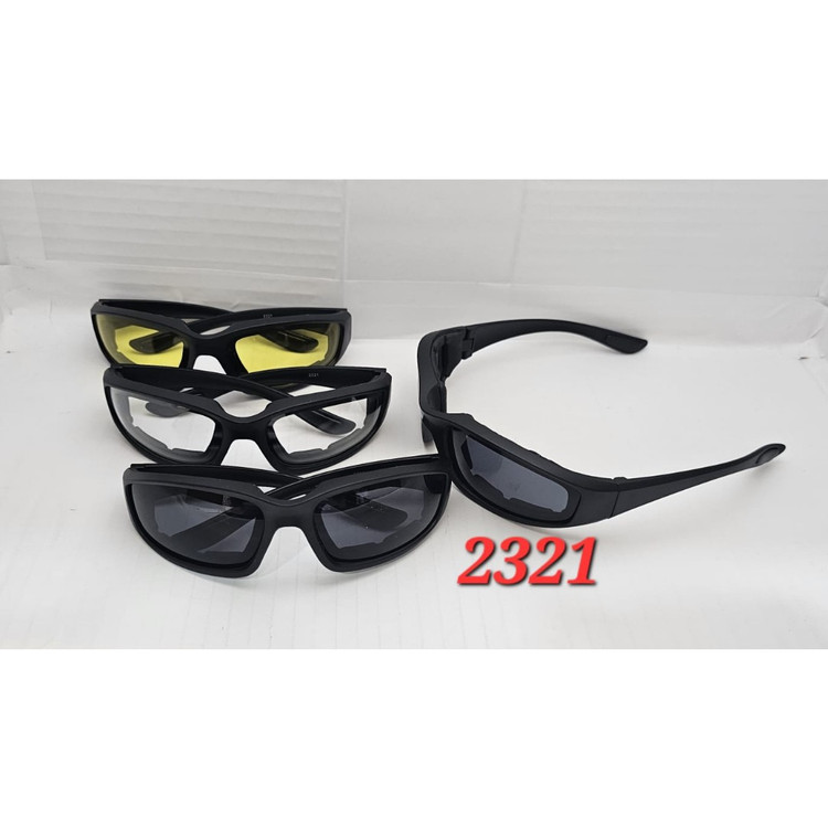 عینک ایمنی فوم دار UV400 آفتابی دودی شفاف و زرد