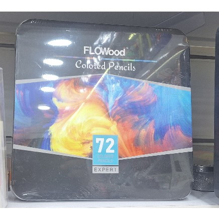 مداد رنگی جعبه فلزی 72 عددی فلو وود Flowood